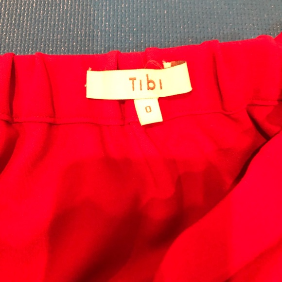 Tibi off shoulder dress red size 0 - Picture 4 of 5